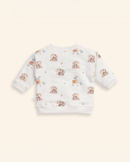 Tiny Twig Off-White Sweatshirt-Little Wonders-Cotton-For Infants