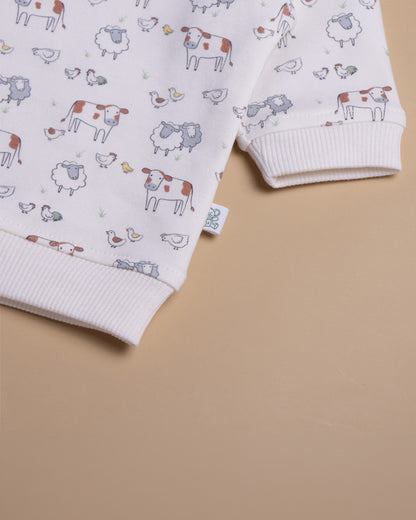 Tiny Twig Off-White Sweatshirt-Harvest Tales-Cotton-For Infants