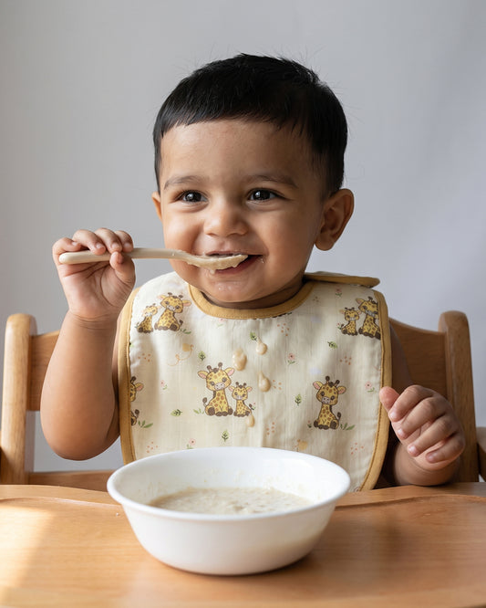 Twingle 100% Organic Muslin Bib-Soft Terry on the Back for maximum Absorbency-Trusted YKK Snaps-Giffy Garden & Snail Trail Print-Pack of 2-For Infants