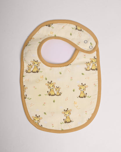 Twingle 100% Organic Muslin Bib-Soft Terry on the Back for maximum Absorbency-Trusted YKK Snaps-Giffy Garden & Snail Trail Print-Pack of 2-For Infants