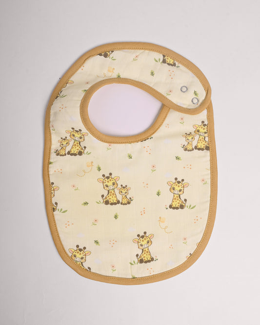 Twingle 100% Organic Muslin Bib-Soft Terry on the Back for maximum Absorbency-Trusted YKK Snaps-Giffy Garden & Snail Trail Print-Pack of 2-For Infants