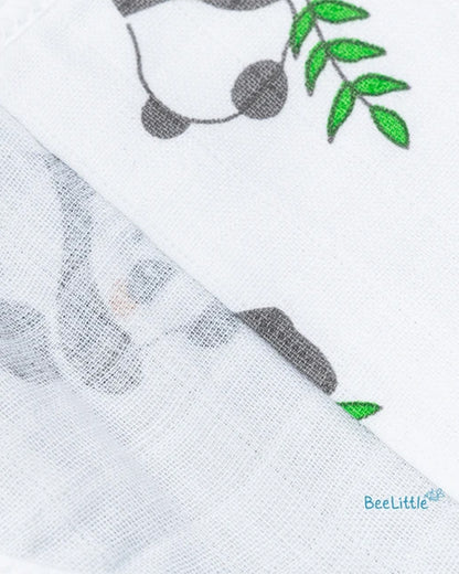 BeeLittle Bamboo Buddy Velcro Nappy-Organic Cotton Muslin-Washable & Reusable-0 to 3M-Pack of 3