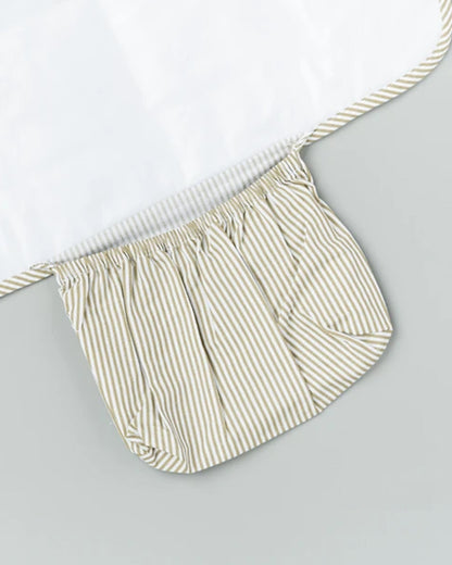 BeeLittle Diaper Changing Mat-With Built-in Pocket-Organic Cotton-Cute Cub