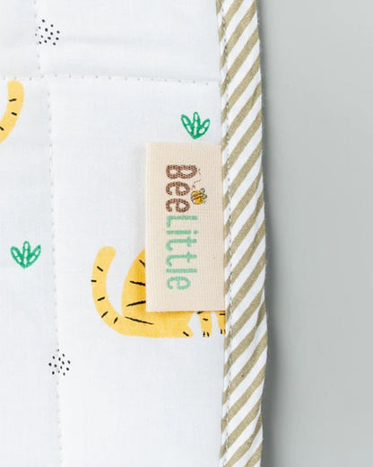 BeeLittle Diaper Changing Mat-With Built-in Pocket-Organic Cotton-Cute Cub