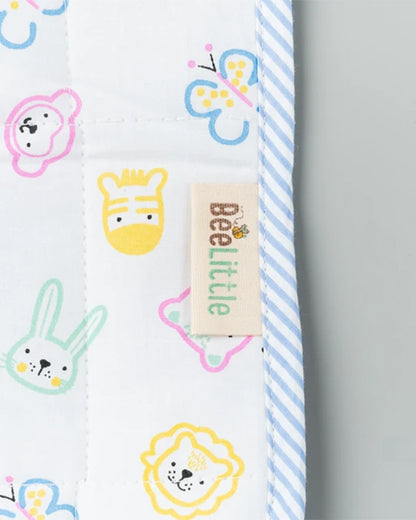 BeeLittle Diaper Changing Mat-With Built-in Pocket-Organic Cotton-Wild Tales