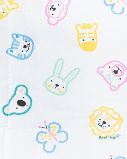BeeLittle Diaper Changing Mat-With Built-in Pocket-Organic Cotton-Wild Tales