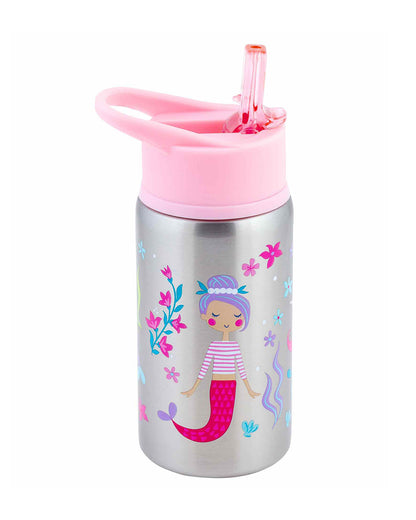 Stephen Joseph Stainless Steel Straw Sipper-With Flip Top Spout-Mermaid-532 ml