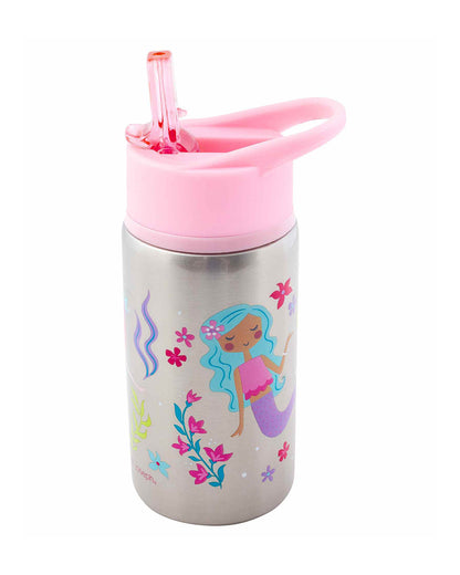 Stephen Joseph Stainless Steel Straw Sipper-With Flip Top Spout-Mermaid-532 ml