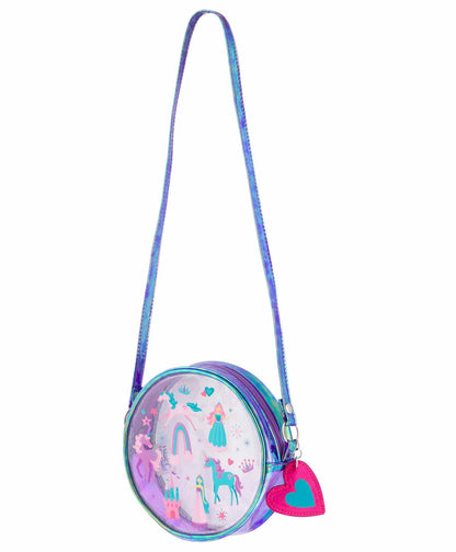 Stephen Joseph Blue & Purple Sling Purse-Fairy Tale Printed-For Infants