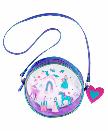 Stephen Joseph Blue & Purple Sling Purse-Fairy Tale Printed-For Infants