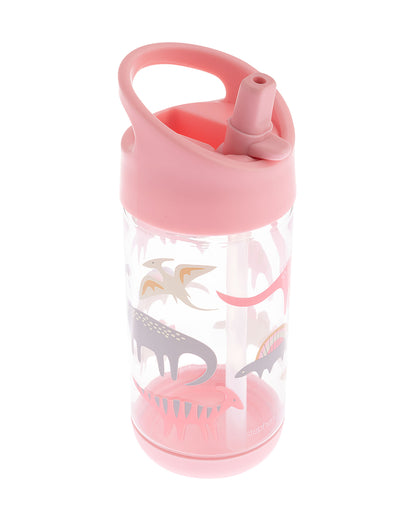 Stephen Joseph-Pink Dino-Flip Top Straw Sipper-Easy to Hold