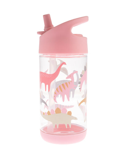 Stephen Joseph-Pink Dino-Flip Top Straw Sipper-Easy to Hold