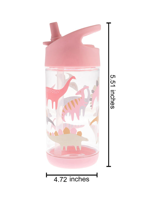 Stephen Joseph-Pink Dino-Flip Top Straw Sipper-Easy to Hold