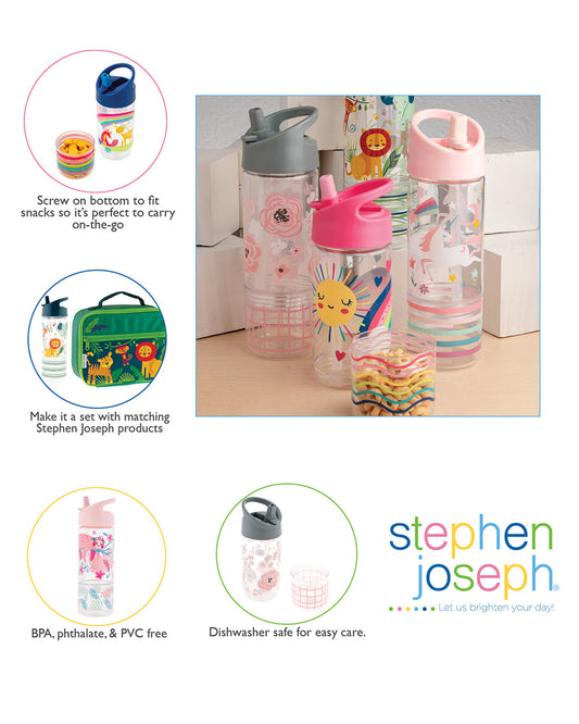 Stephen Joseph-Unicorn-Sip and Snack Straw Sipper-With Snack Container