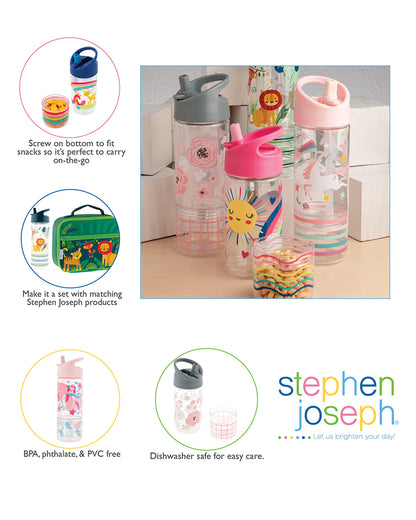 Stephen Joseph-Zoo-Sip and Snack Straw Sipper-With Snack Container