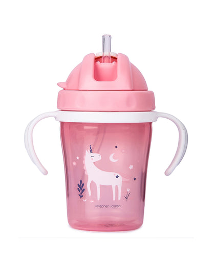 Stephen Joseph-Unicorn-Straw Sippy Cup-With Removable Handles-150 ml