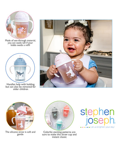 Stephen Joseph-Unicorn-Straw Sippy Cup-With Removable Handles-150 ml