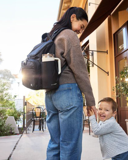 Skip Hop Forma Next Diaper Bag-Backpack-With Changing Pad-9 Pockets-Black