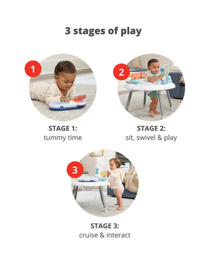 Skip Hop Seascape 2-in-1 Activity Centre-3 Stages with 20 Developmental Activities & 4 Height Settings with 360 Degree Rotating Seat-4M+