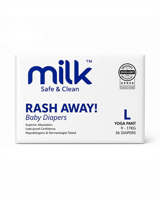 Milk Baby Diaper Yoga Pants-Size L (9-17Kg)-With Wetness Indicator