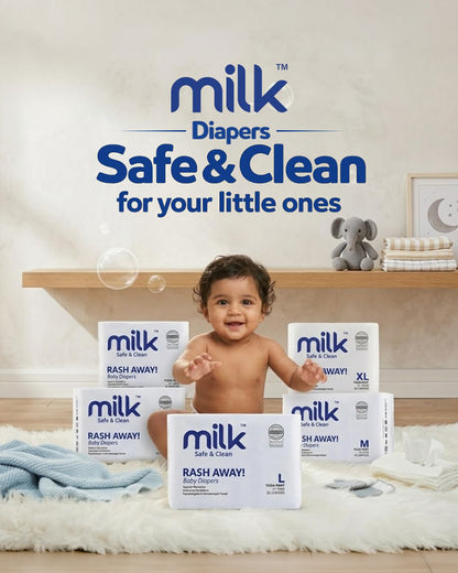 Milk Baby Diaper Yoga Pants-Size L (9-17Kg)-With Wetness Indicator
