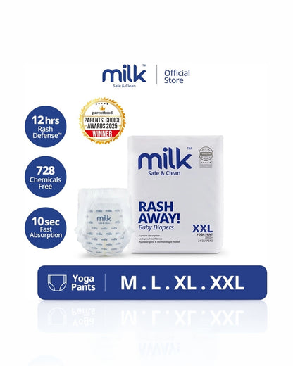 Milk Baby Diaper Yoga Pants-Size XL (15-22Kg)-With Wetness Indicator