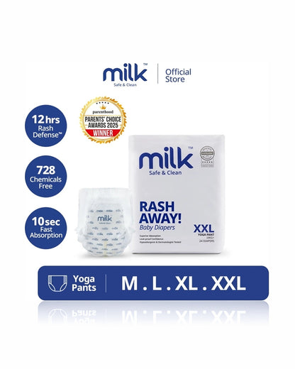 Milk Baby Diaper Yoga Pants-Size XXL (18-25Kg)-With Wetness Indicator