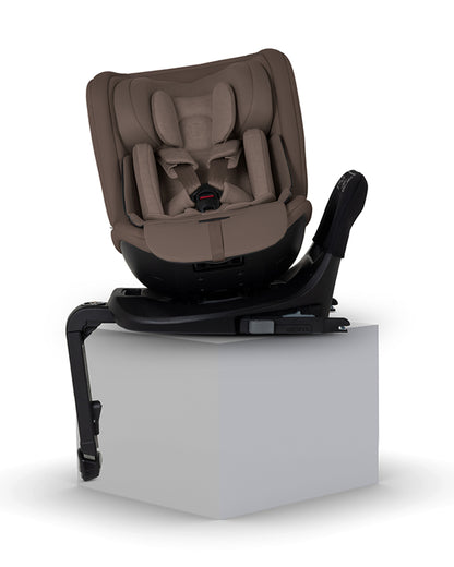 Silver Cross Motion 3 All Size 360 Baby Car Seat-Convertible (Front & Rear Facing)-2026 Edition-New Waffle Jersey Fabric for Enhanced Airflow-Includes Sunshade, Summer Liner & Seatbelt Pad-3 Position Recline-From 0 to 12Y-Cocoa