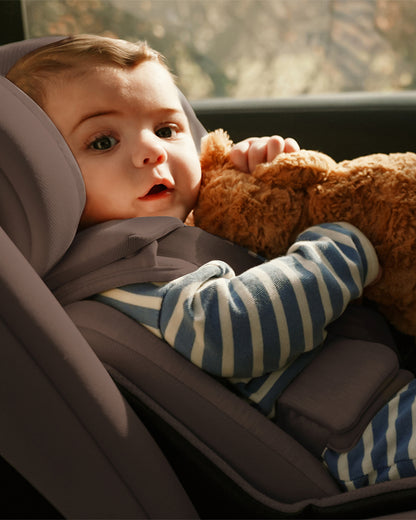 Silver Cross Motion 3 All Size 360 Baby Car Seat-Convertible (Front & Rear Facing)-2026 Edition-New Waffle Jersey Fabric for Enhanced Airflow-Includes Sunshade, Summer Liner & Seatbelt Pad-3 Position Recline-From 0 to 12Y-Cocoa