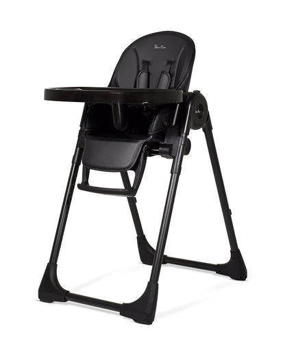 Silver Cross Gourmet Baby High Chair-5 Position Recline-Adjustable height-5 Point Harness-For 0 to 3Y (Upto 15Kg)-Black