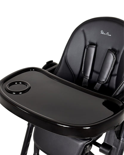 Silver Cross Gourmet Baby High Chair-5 Position Recline-Adjustable height-5 Point Harness-For 0 to 3Y (Upto 15Kg)-Black