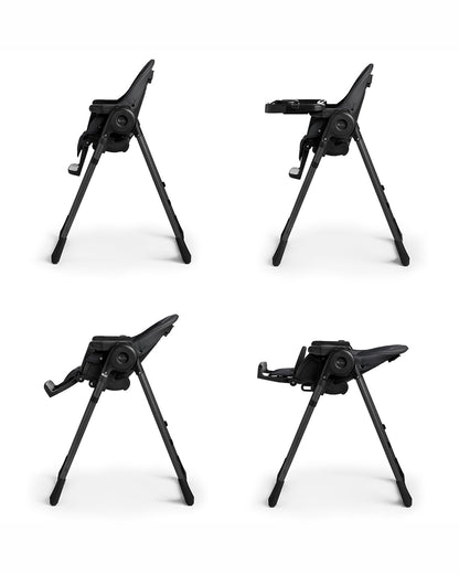Silver Cross Gourmet Baby High Chair-5 Position Recline-Adjustable height-5 Point Harness-For 0 to 3Y (Upto 15Kg)-Black