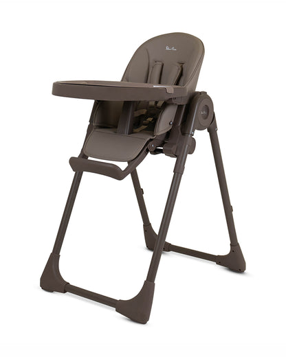 Silver Cross Gourmet Baby High Chair-5 Position Recline-Adjustable height-5 Point Harness-For 0 to 3Y (Upto 15Kg)-Cappuccino