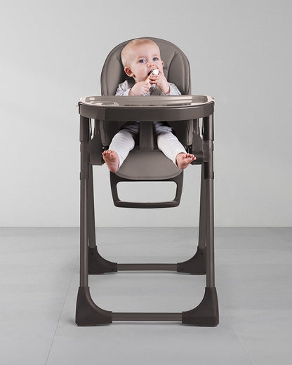 Silver Cross Gourmet Baby High Chair-5 Position Recline-Adjustable height-5 Point Harness-For 0 to 3Y (Upto 15Kg)-Cappuccino