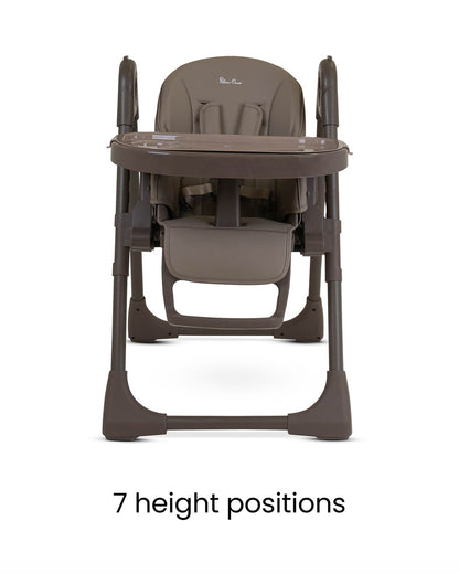 Silver Cross Gourmet Baby High Chair-5 Position Recline-Adjustable height-5 Point Harness-For 0 to 3Y (Upto 15Kg)-Cappuccino