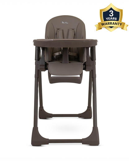 Silver Cross Gourmet Baby High Chair-5 Position Recline-Adjustable height-5 Point Harness-For 0 to 3Y (Upto 15Kg)-Cappuccino