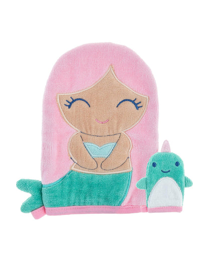 Stephen Joseph Bath Mitt with Finger Puppet Baby Bath Glove-Mermaid