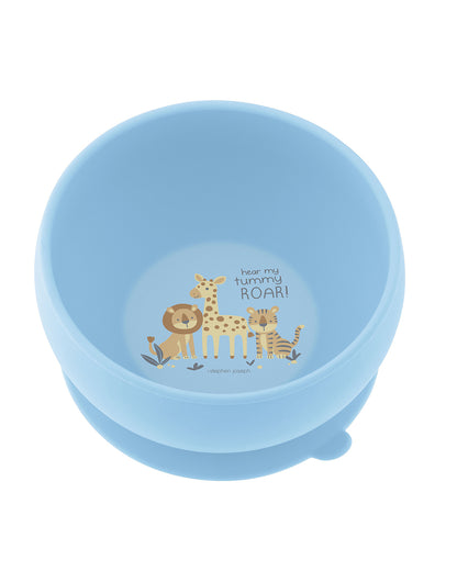 Stephen Joseph Silicone Bowl-Zoo-With Suction Base-For Feeding Infants