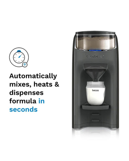 Baby Brezza Formula Pro Advanced Formula Dispenser-Instant Warm Formula with 3 Temperature Settings-Adjustable Serving Size(60-300 ml)-Accurate Mixing-Airtight Formula Storage-Removable & Dishwasher Safe Water Tank-Charcoal