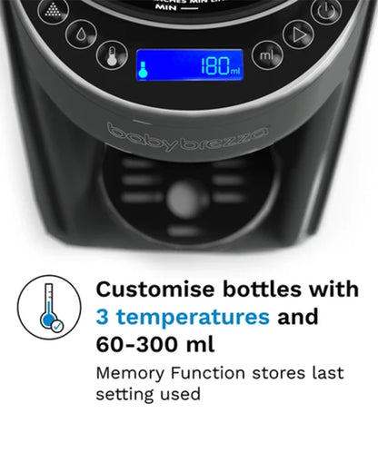 Baby Brezza Formula Pro Advanced Formula Dispenser-Instant Warm Formula with 3 Temperature Settings-Adjustable Serving Size(60-300 ml)-Accurate Mixing-Airtight Formula Storage-Removable & Dishwasher Safe Water Tank-Charcoal
