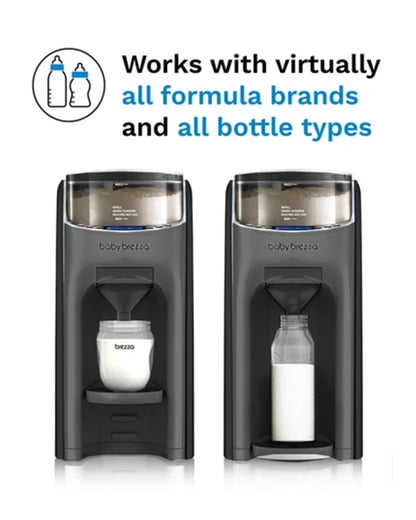 Baby Brezza Formula Pro Advanced Formula Dispenser-Instant Warm Formula with 3 Temperature Settings-Adjustable Serving Size(60-300 ml)-Accurate Mixing-Airtight Formula Storage-Removable & Dishwasher Safe Water Tank-Charcoal