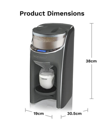 Baby Brezza Formula Pro Advanced Formula Dispenser-Instant Warm Formula with 3 Temperature Settings-Adjustable Serving Size(60-300 ml)-Accurate Mixing-Airtight Formula Storage-Removable & Dishwasher Safe Water Tank-Charcoal