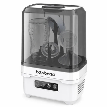 Baby Brezza Bottle Sterilizer and Dryer Mini with 4-in-1 Functionality with Easy LCD Controls-Holds 2 Bottles-Perfect for Travel-White
