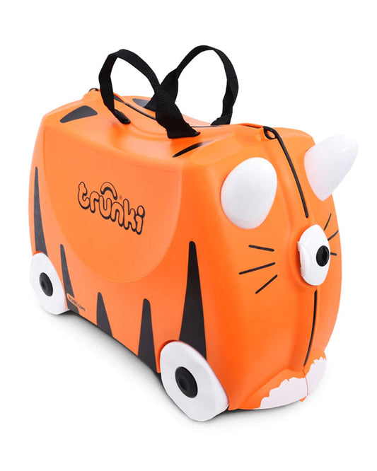 Trunki Tipu Tiger Trolley Bag-Ride on Suitcase-With 18 Litres Capacity-With Tow & Carry Strap