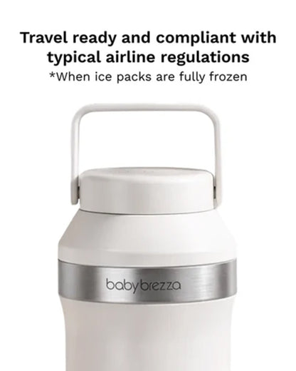 Baby Brezza All Day Breastmilk Portable Cooler-Upto 12 Hour Ice-Free Cooling-Double Insulated Stainless Steel Thermos-Perfect for Travel-300ml