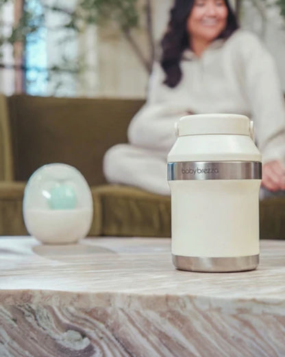 Baby Brezza All Day Breastmilk Portable Cooler-Upto 12 Hour Ice-Free Cooling-Double Insulated Stainless Steel Thermos-Perfect for Travel-300ml