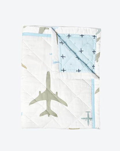 Masilo Dream Wings Blue Baby Quilt-GOTS Certified Organic Cotton-For Infants