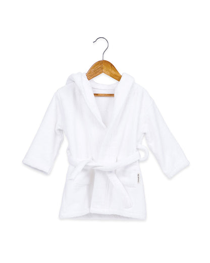 Masilo Hooded Baby Robe-100% Organic Cotton-Ivory