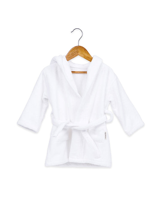 Masilo Hooded Baby Robe-100% Organic Cotton-Ivory