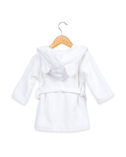 Masilo Hooded Baby Robe-100% Organic Cotton-Ivory